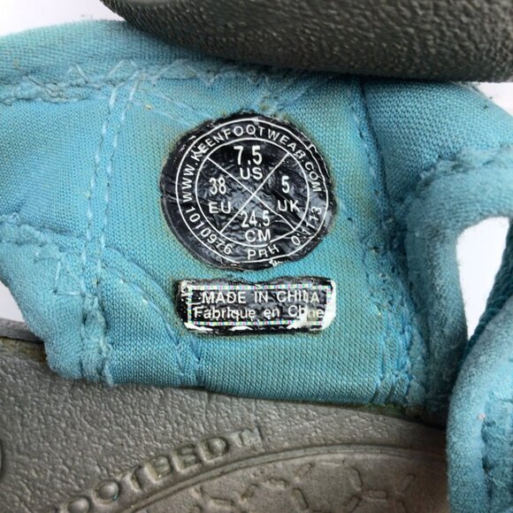 Keen Venice Womens 7.5 Waterproof Hiking Sandals Turquoise Gray Washable - Picture 9 of 10